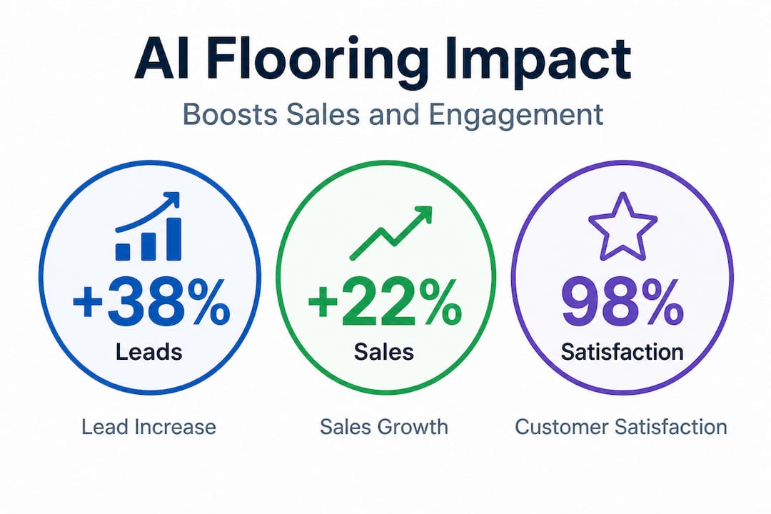 Infographic with lead, sales, satisfaction stats