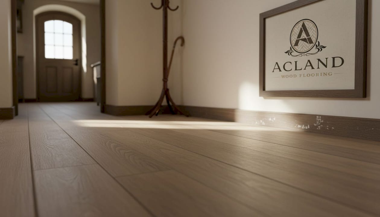 Aged oak flooring with seamless joins