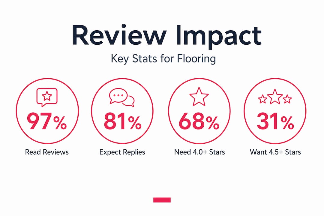 Key flooring review statistics in clean grid