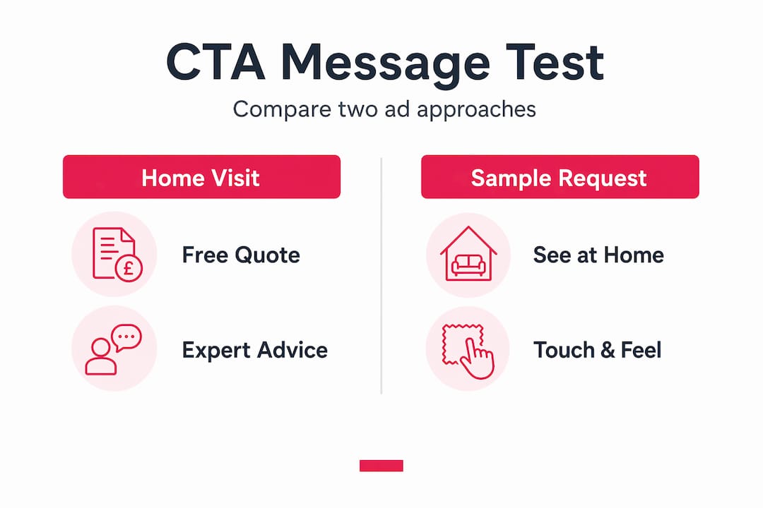 Infographic comparing digital ad CTA strategies