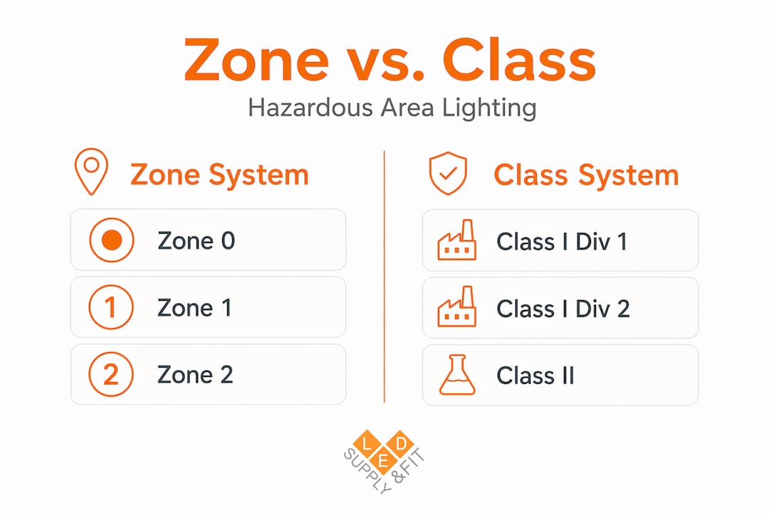 Infographic comparing zone and class systems