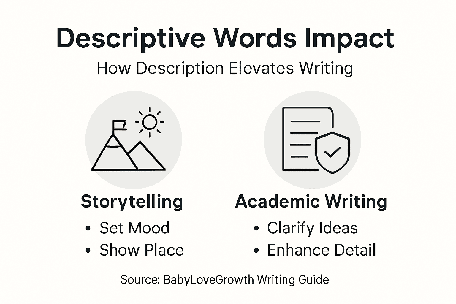 Infographic comparing writing benefits