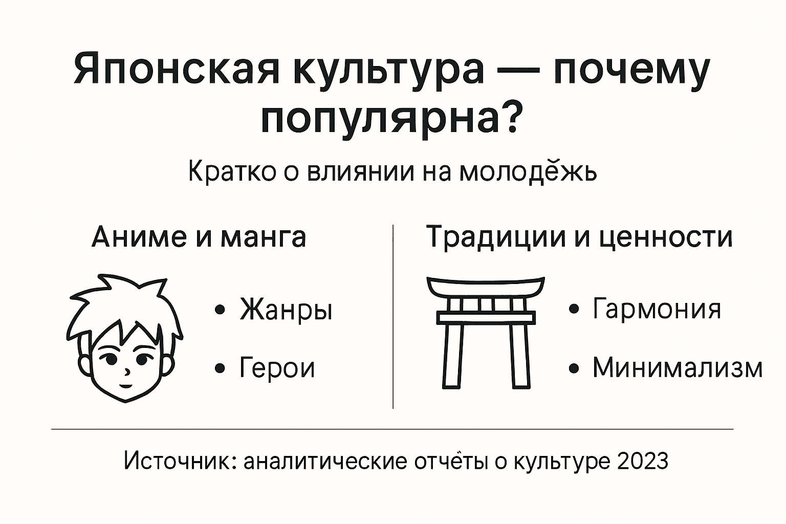 Инфографика: молодёжь и японская культура