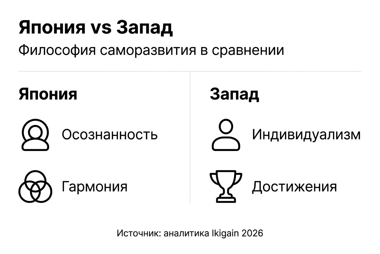 Инфографика: сравниваем японский и западный подходы