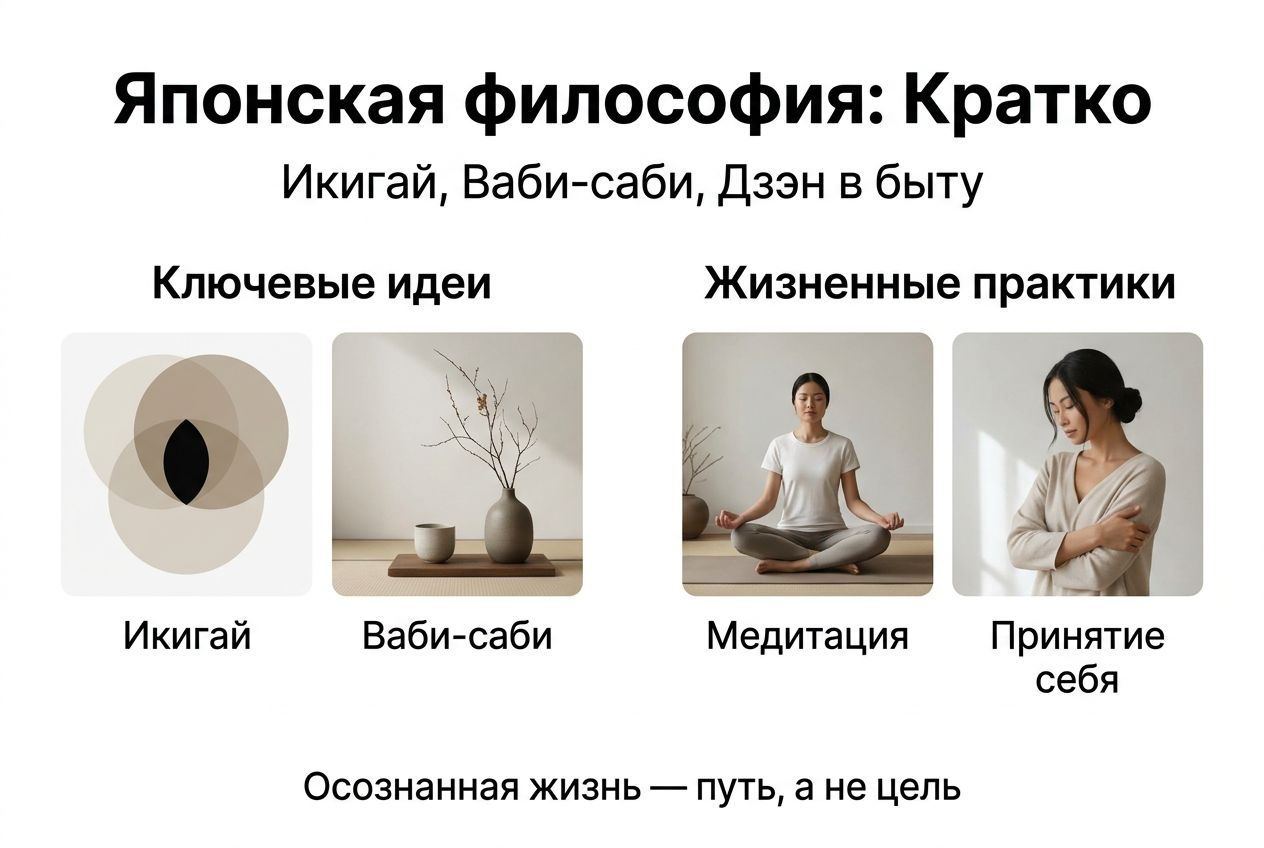 Инфографика: главные принципы японской философии