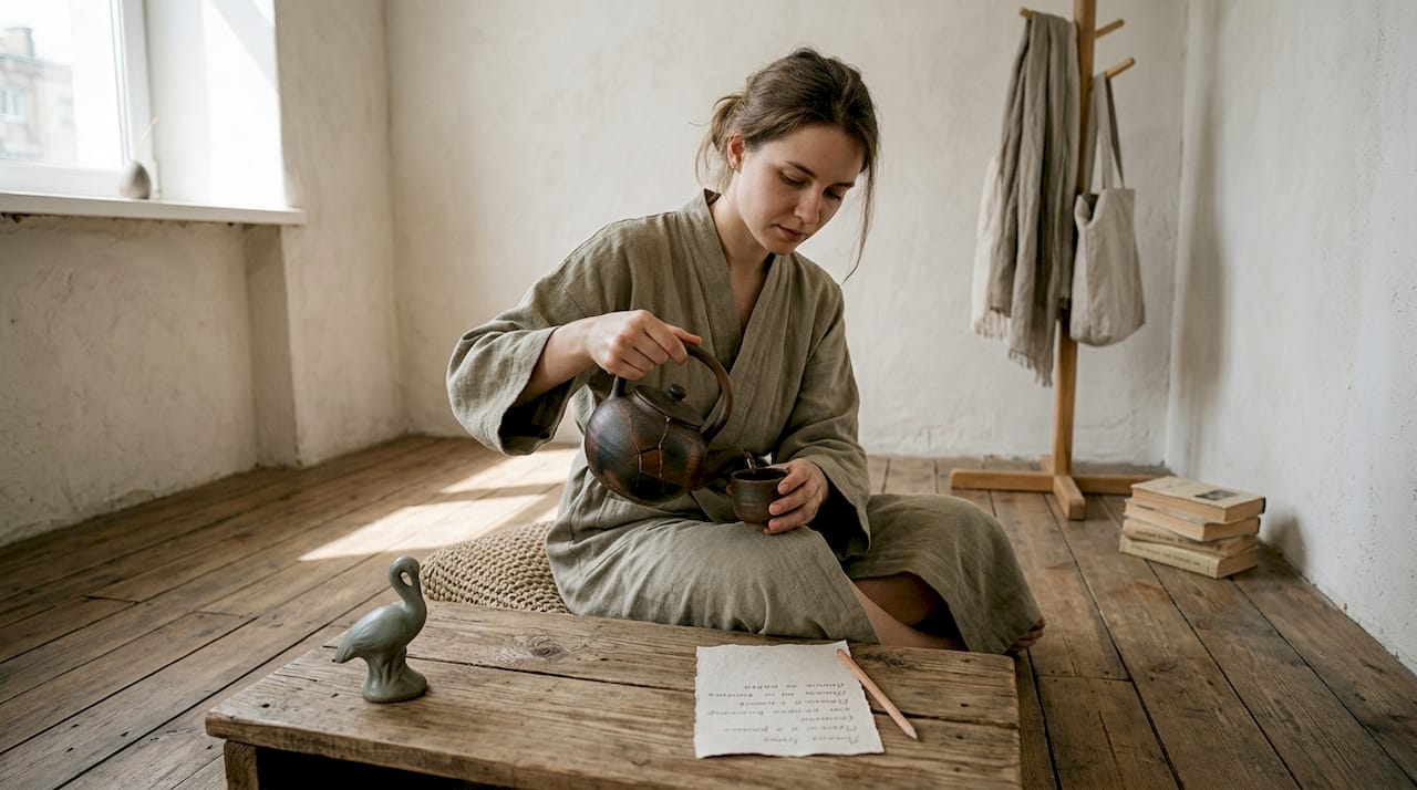 Каждое утро она устраивает свой особый чайный ритуал, наполняя день уютом и спокойствием.