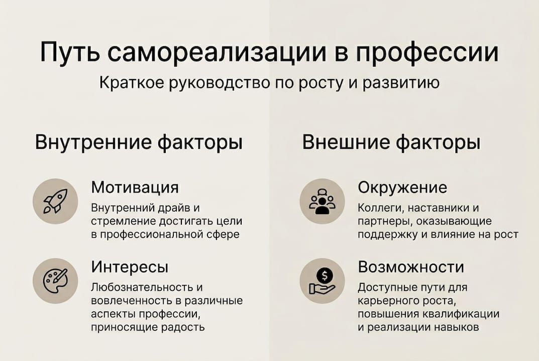 Наглядная инфографика о поиске себя и выборе профессии