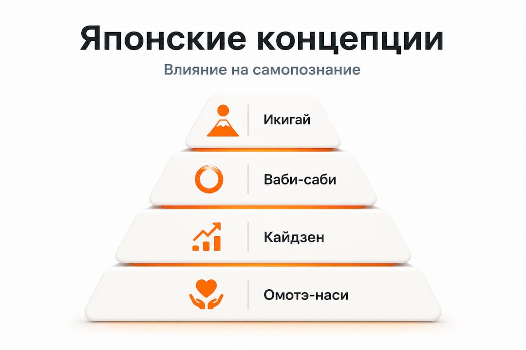 Японская система понятий для поиска себя: как восточная философия помогает лучше понять свою личность и жизненные цели.