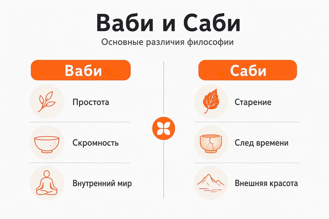 Инфографика: в чём отличие ваби и саби