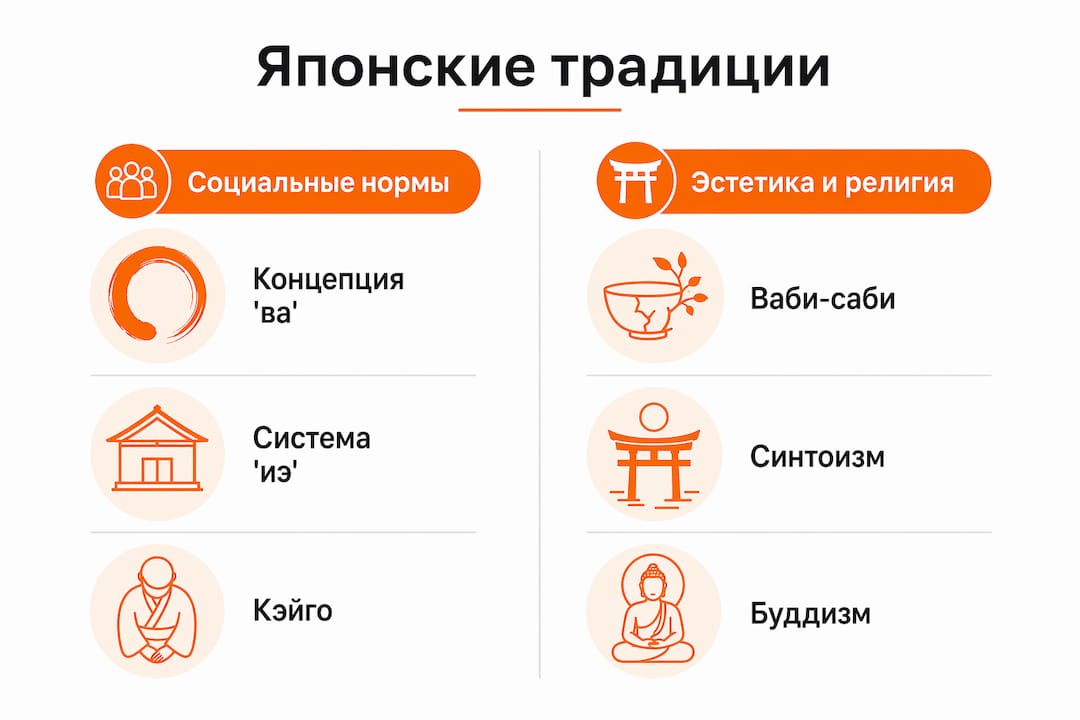 Инфографика: основные японские традиции по разным направлениям