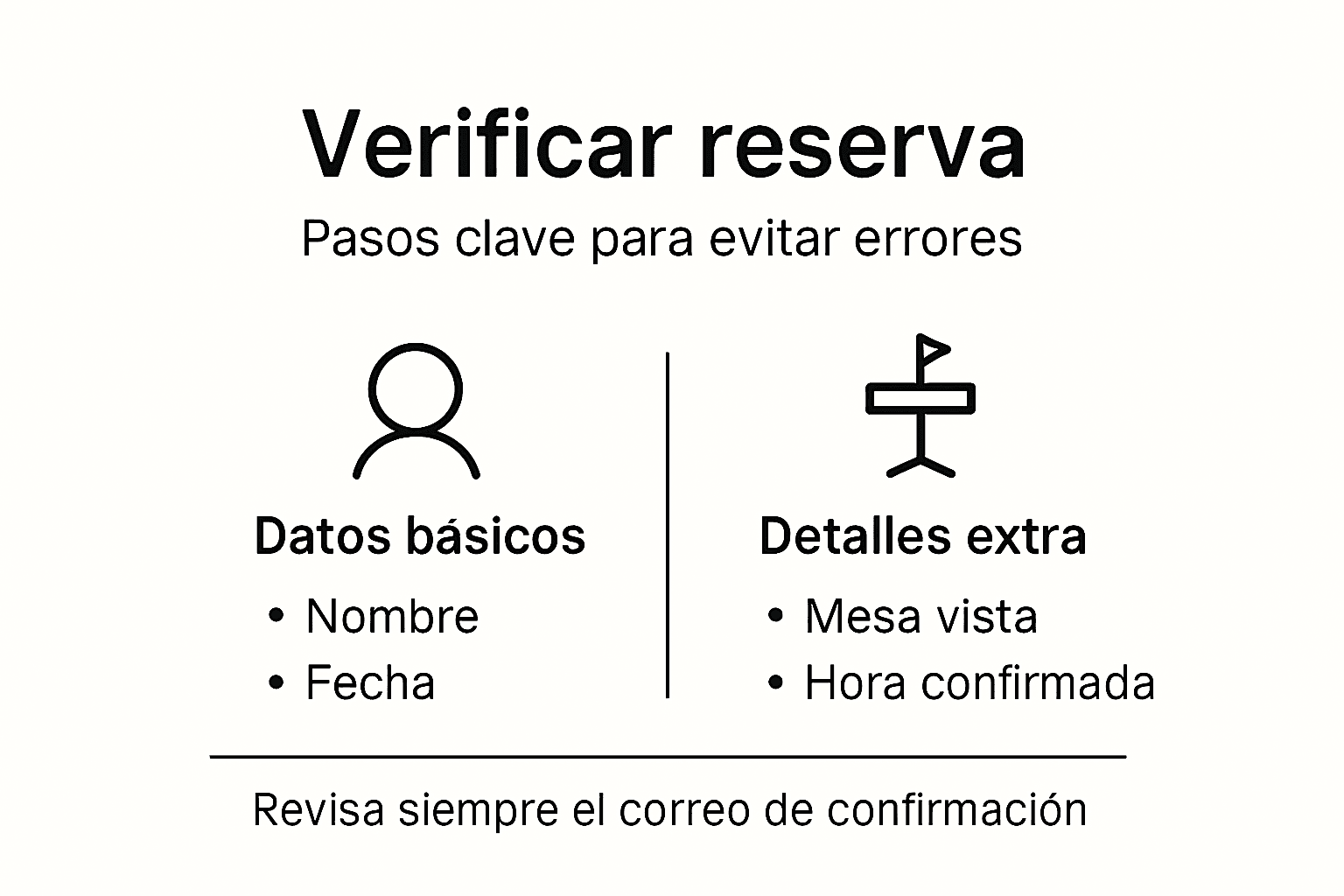 Guía visual para comprobar tu reserva en la terraza