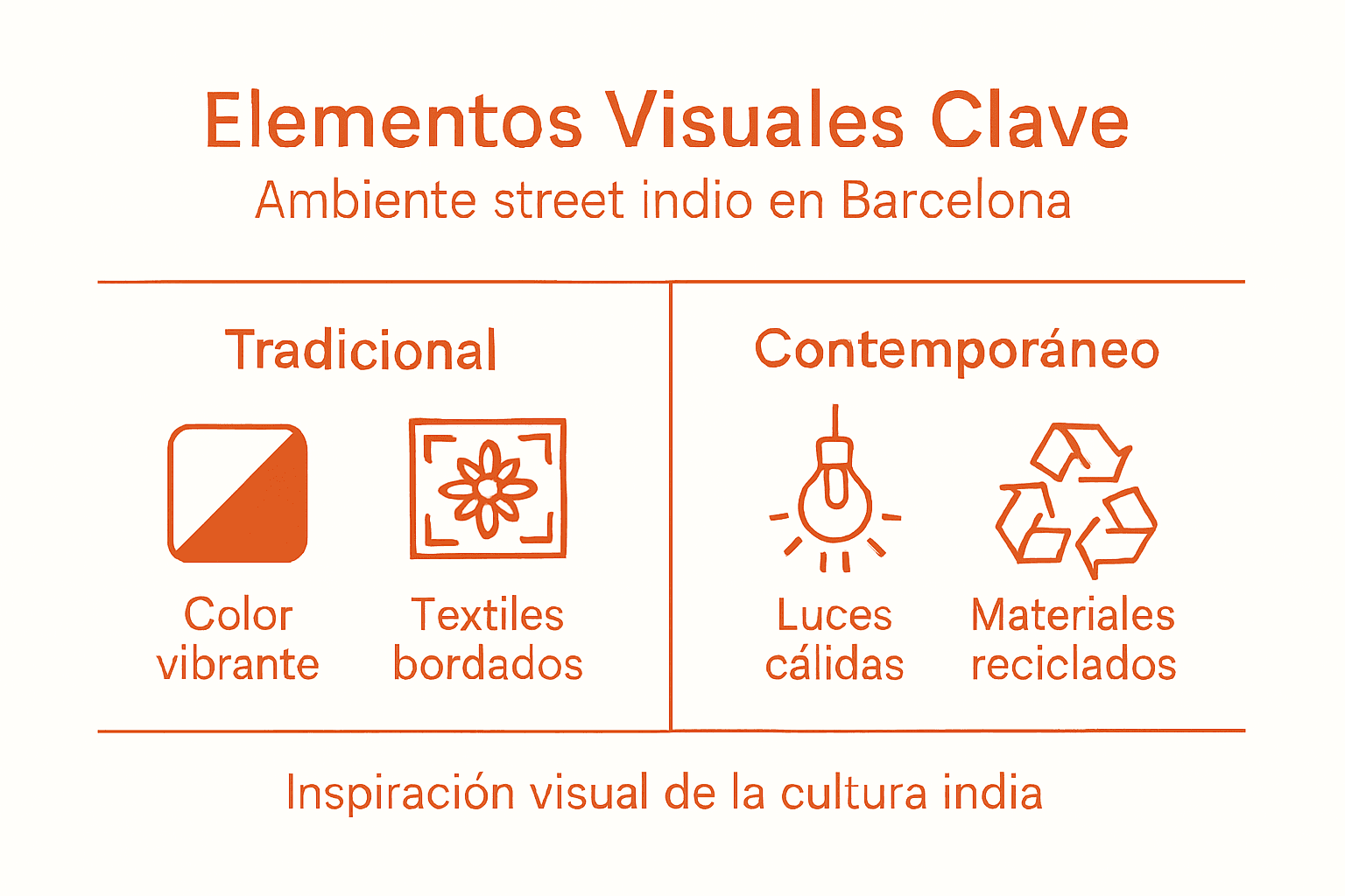 Infografía sobre el estilo visual y la ambientación de las calles en la India