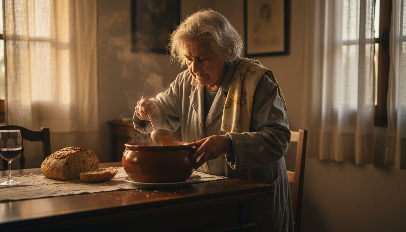 Una escudella casera, de esas que solo sabe hacer la yaya catalana.