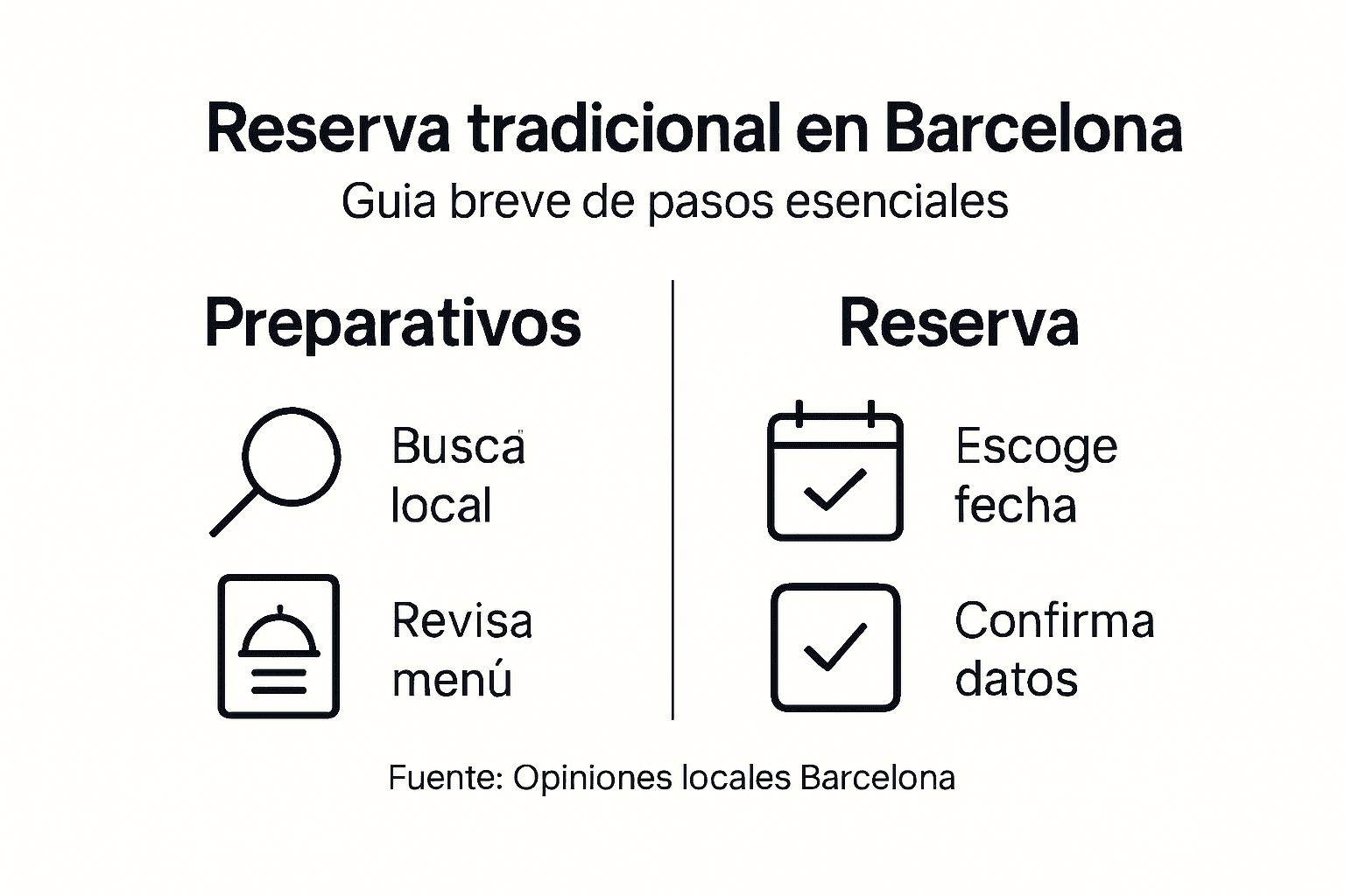 Guía visual: cómo reservar mesa en un restaurante de Barcelona paso a paso