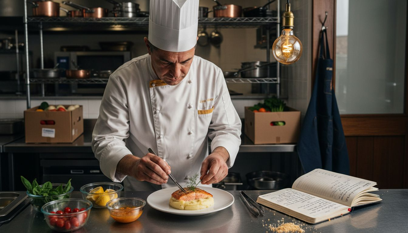 El chef diseña un menú exclusivo para un evento privado