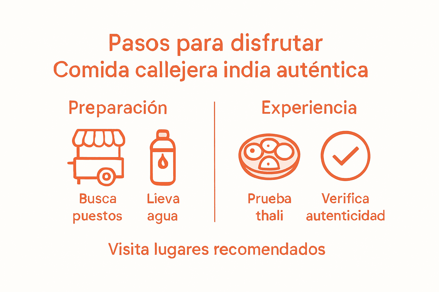 Infografía: pasos imprescindibles para disfrutar de la auténtica comida callejera india