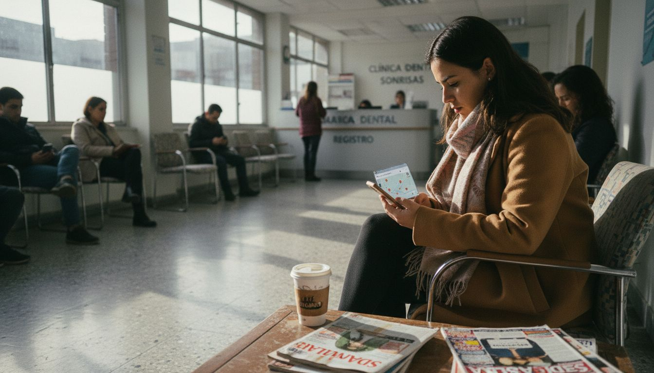 Paciente buscando una clínica en Google Maps