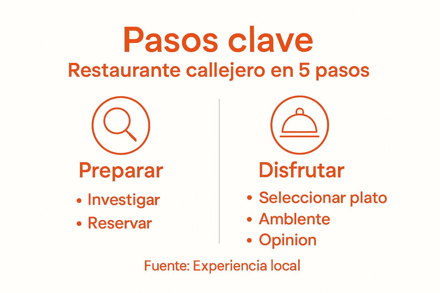 Infografía rápida con los pasos clave para montar un puesto de comida callejera