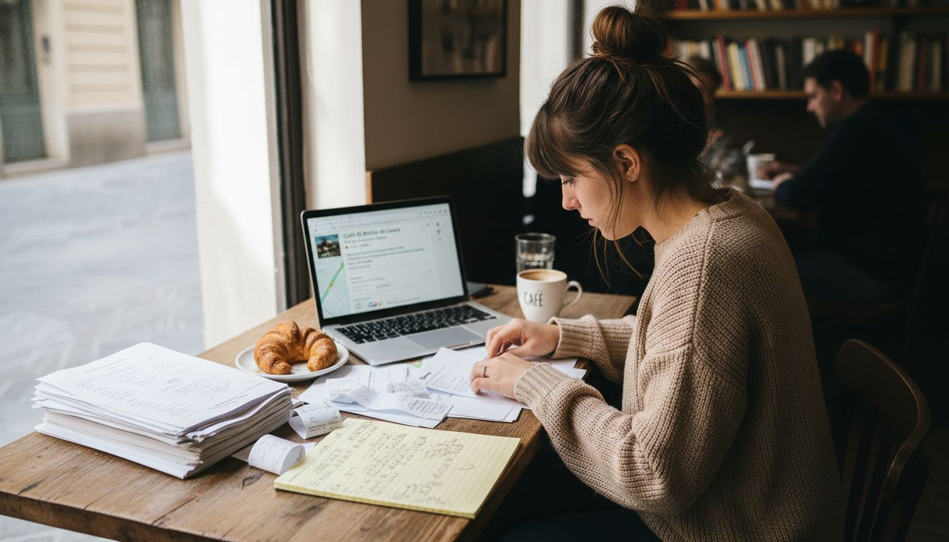 Asistente revisando la información del perfil en Google Maps