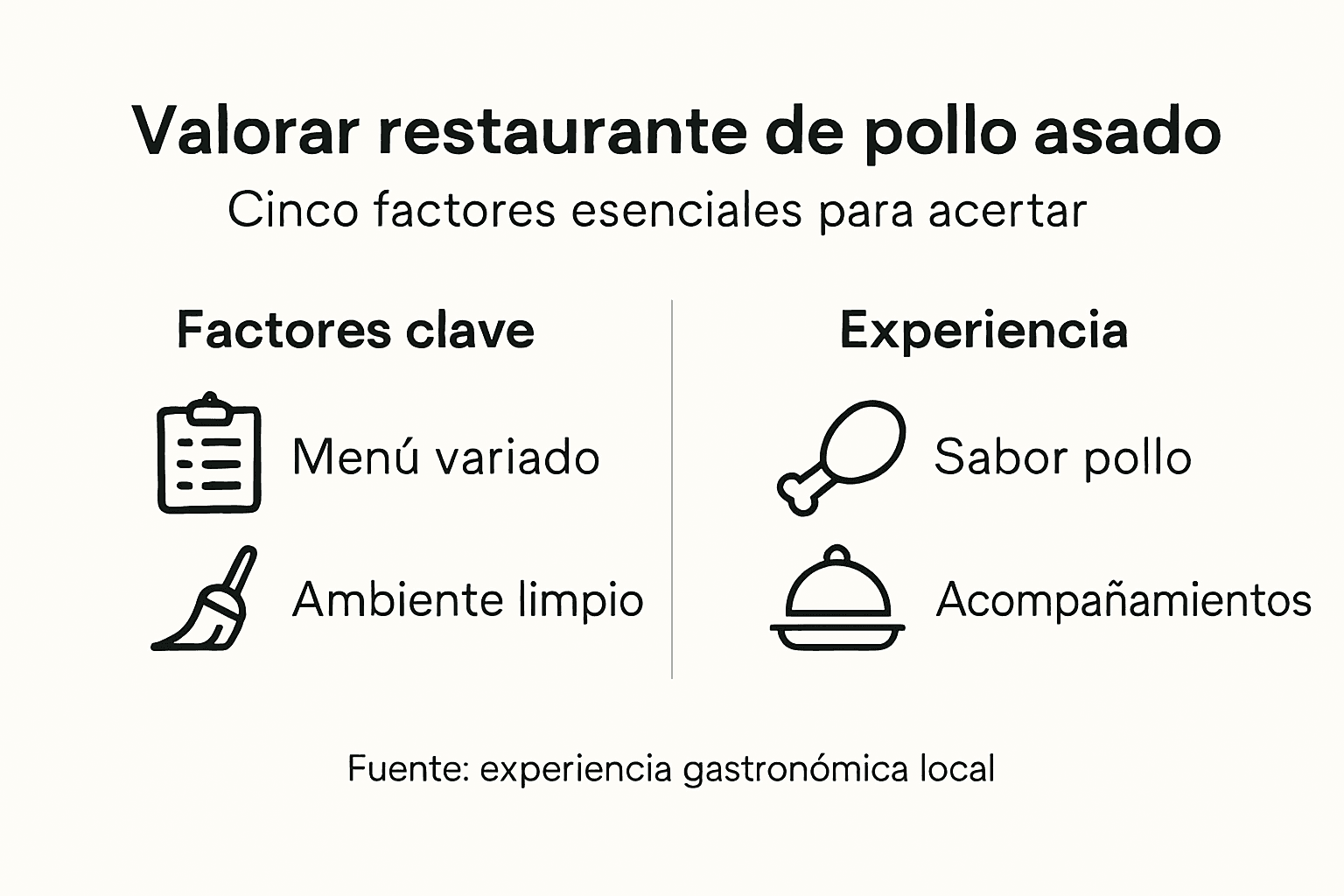 Infografía: ¿Cómo se evalúan los restaurantes de pollo?