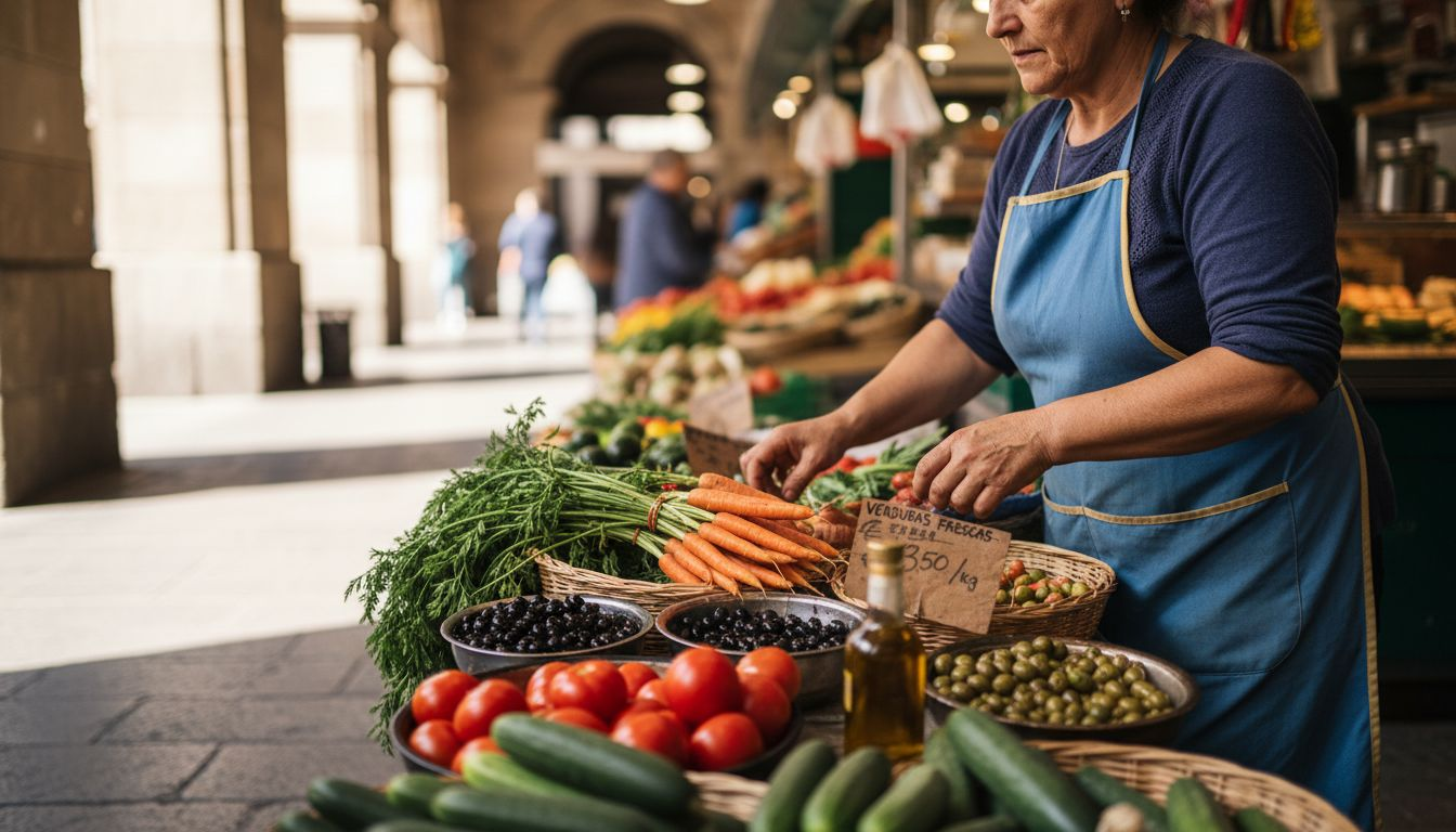 Mercado de productos frescos en pleno corazón de Barcelona
