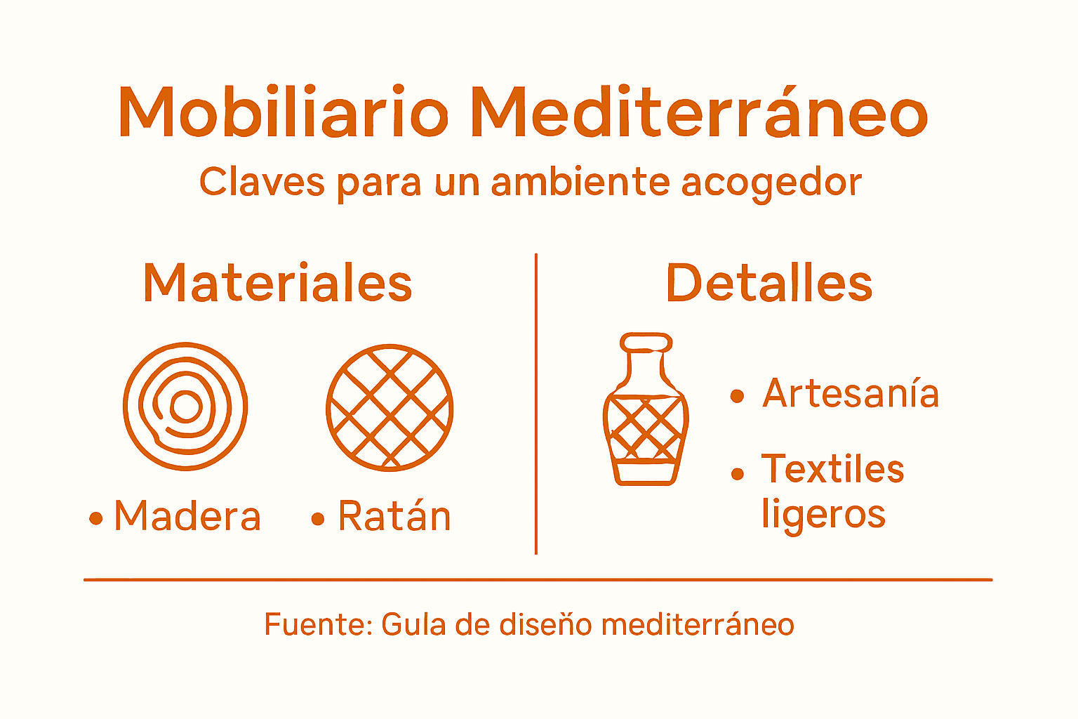 Guía visual de los muebles imprescindibles en el estilo mediterráneo