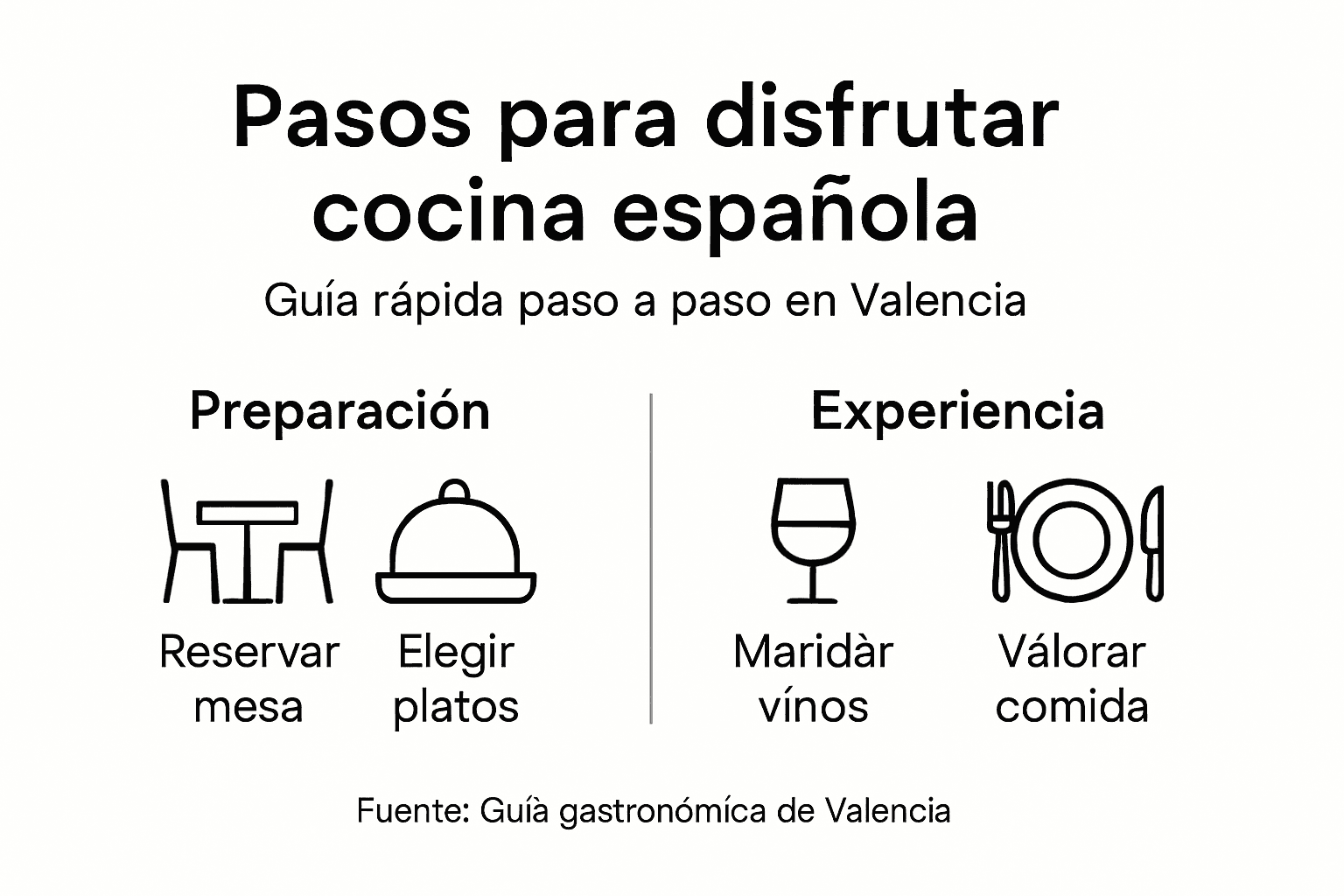 Infografía: los pasos imprescindibles de la cocina valenciana