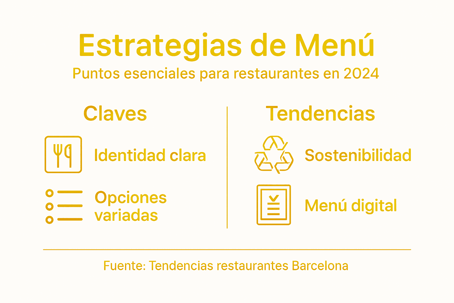 Infografía: Claves para diseñar un menú atractivo en restaurantes modernos
