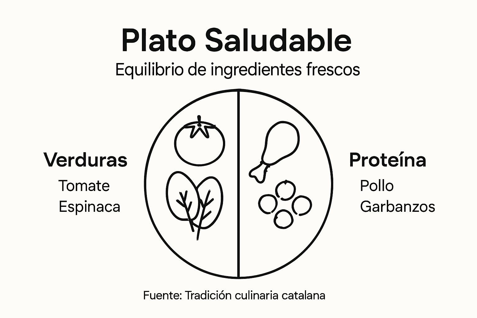 Guía visual para armar un plato equilibrado y saludable