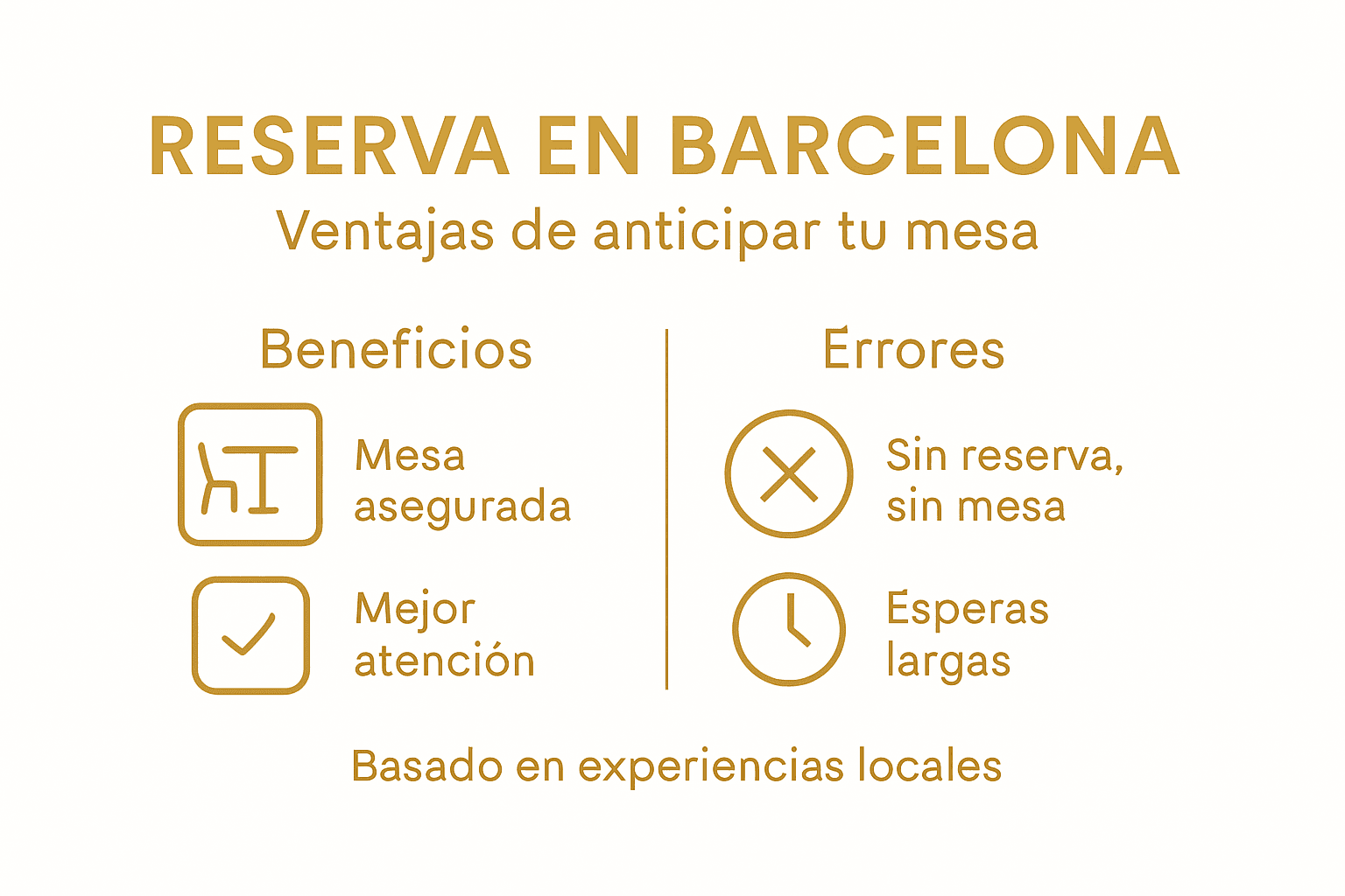 Descubre en esta infografía todas las ventajas de reservar mesa en los restaurantes de Barcelona.