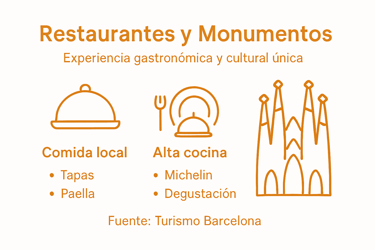 Guía visual de los mejores restaurantes para comer junto a los monumentos más emblemáticos