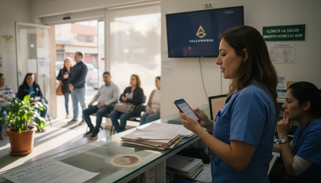 El personal revisa la verificación de Google para el perfil de la clínica.