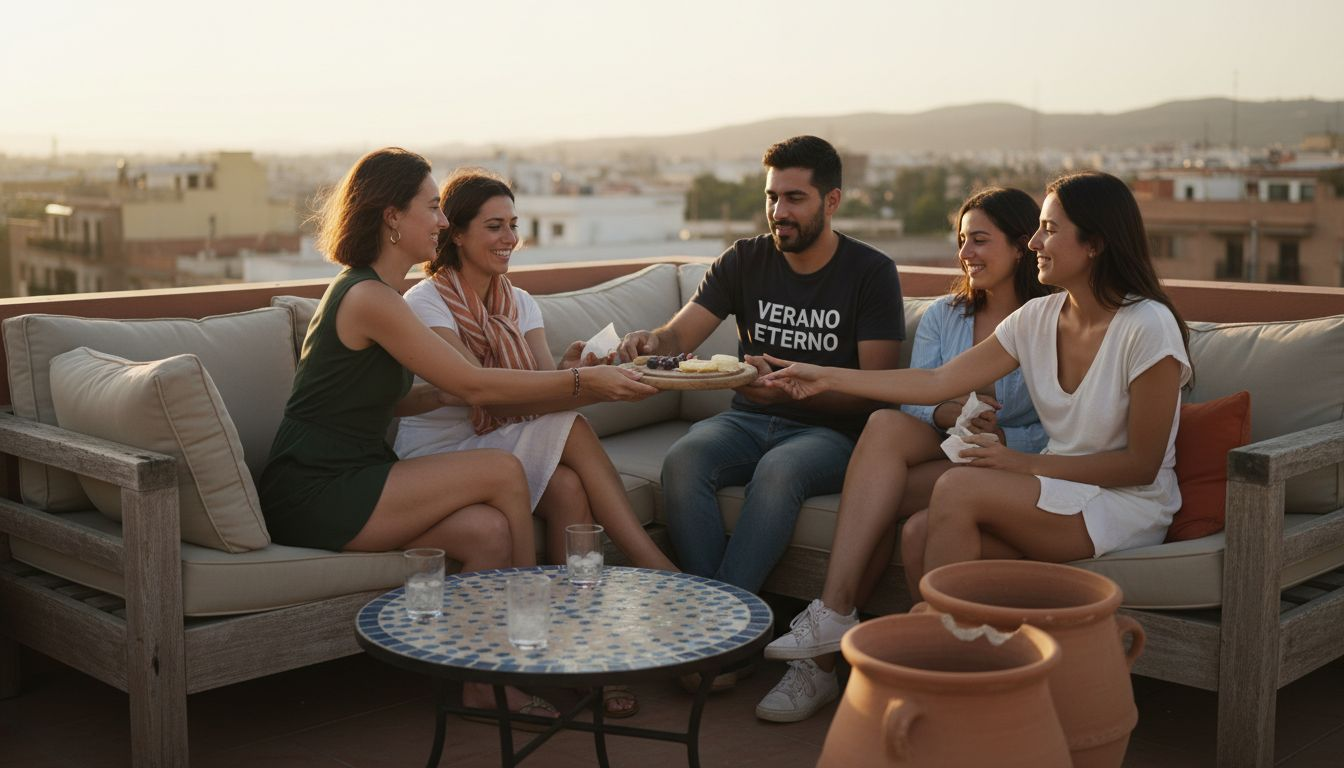El plan perfecto: una terraza, buena compañía y ese ambiente cálido que invita a quedarse charlando horas.