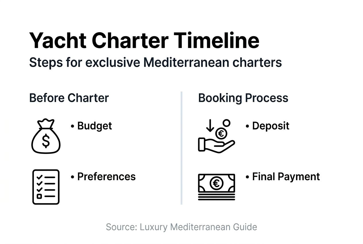 Infographic with charter timeline and steps