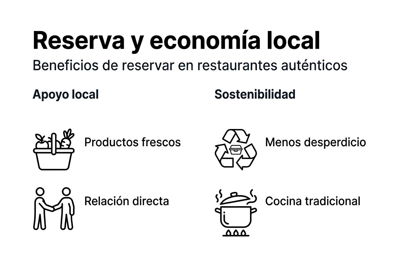 Infografía sobre el impacto económico y la sostenibilidad en las reservas locales