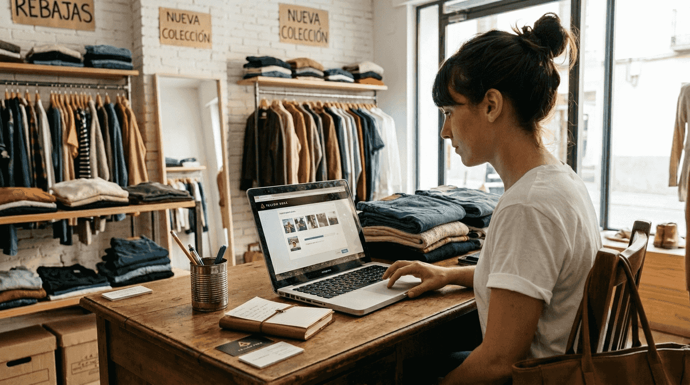 Boutique de moda compartiendo nuevas fotos en su perfil de Google para mostrar las últimas tendencias.