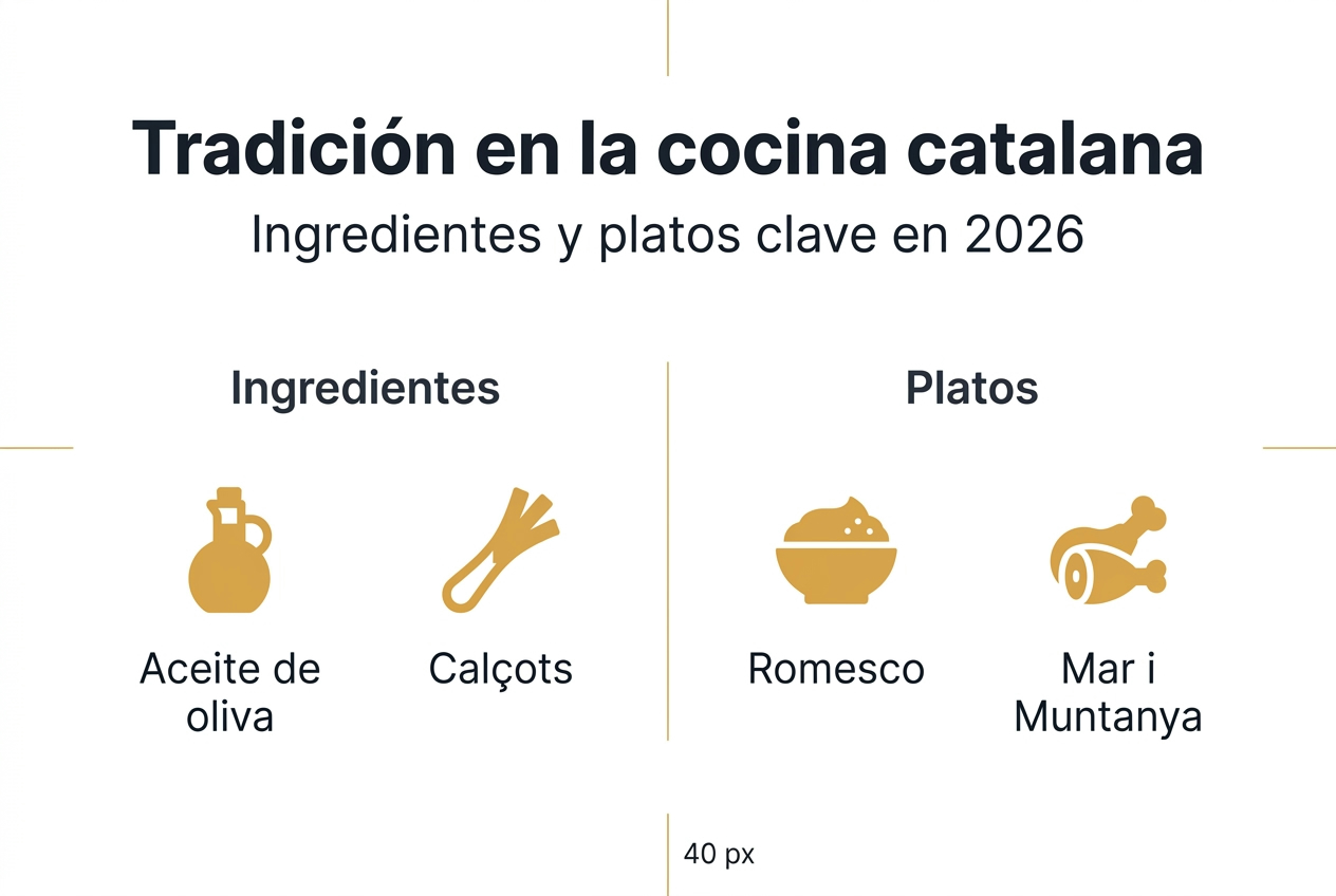 Guía visual de ingredientes y platos típicos de la gastronomía catalana