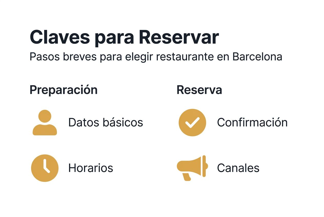 Infografía: Consejos imprescindibles para reservar mesa en un restaurante de Barcelona