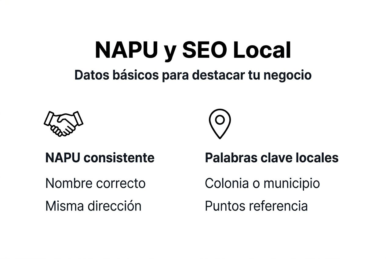 Guía visual sobre NAPU y estrategias de palabras clave locales