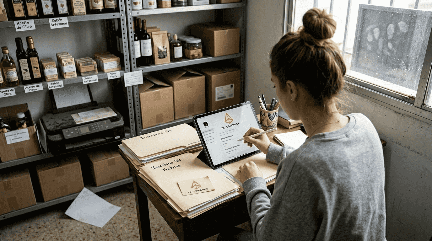 Emprendedora mejorando la presencia de su negocio en Google Maps