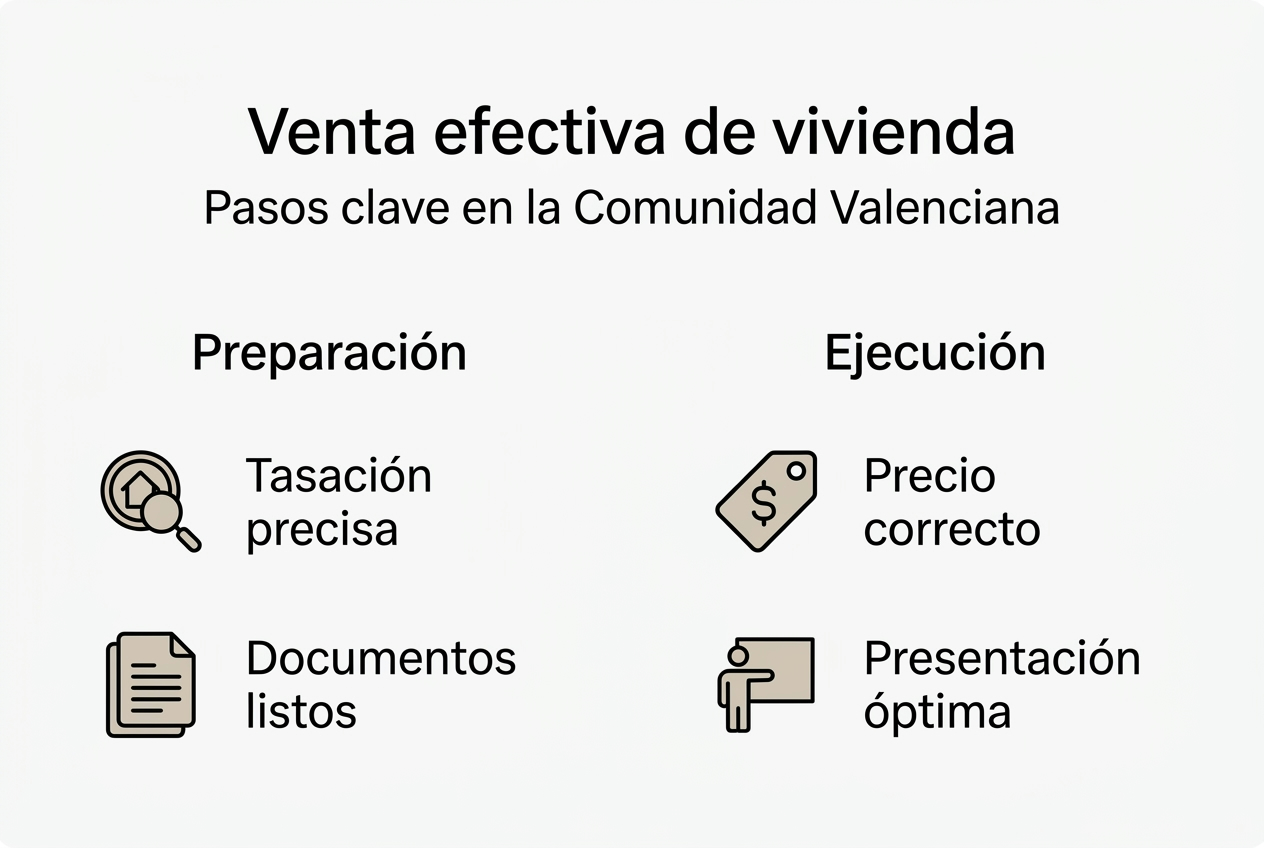 Infografía con los pasos imprescindibles para vender tu casa