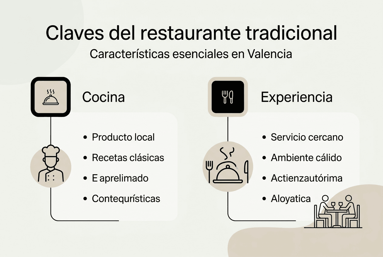 Infografía con las claves imprescindibles de la auténtica cocina tradicional valenciana