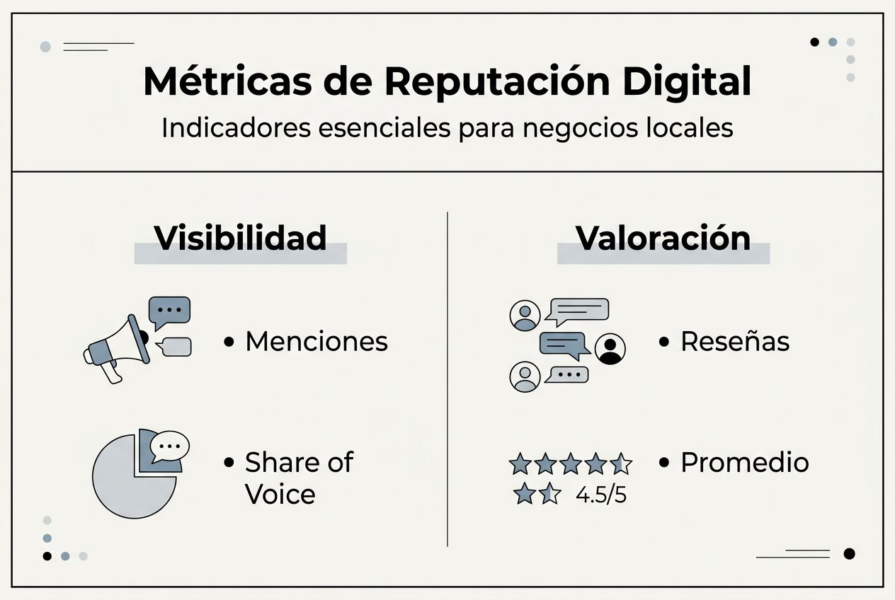 Infografía con indicadores clave sobre reputación online