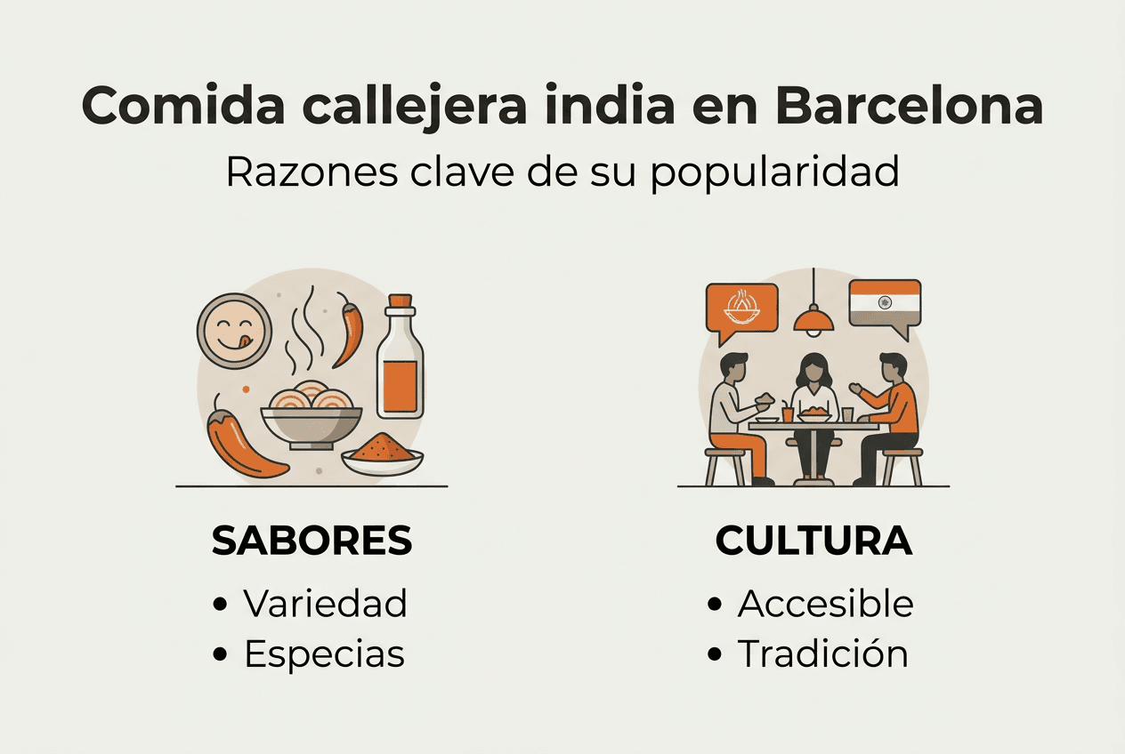 Infografía: motivos del auge de la gastronomía india en Barcelona
