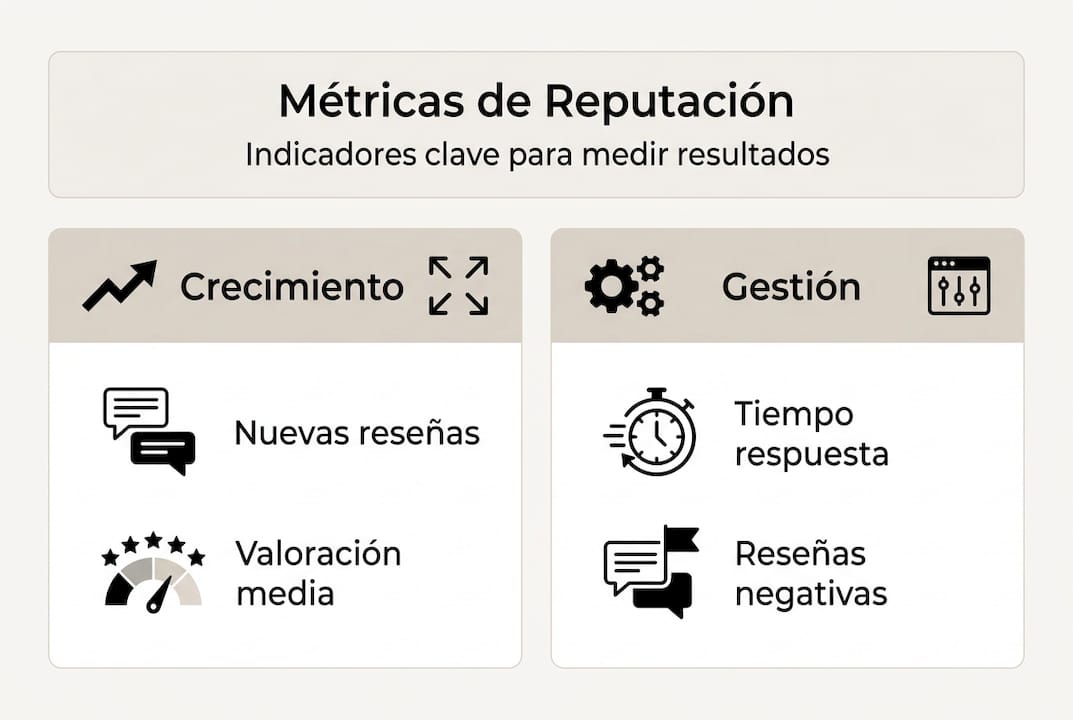Infografía con las principales métricas para medir la reputación online
