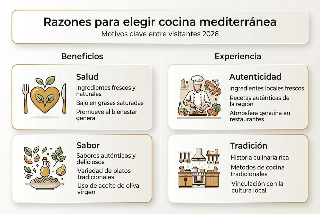 Infografía: motivos por los que la cocina mediterránea conquista a los turistas