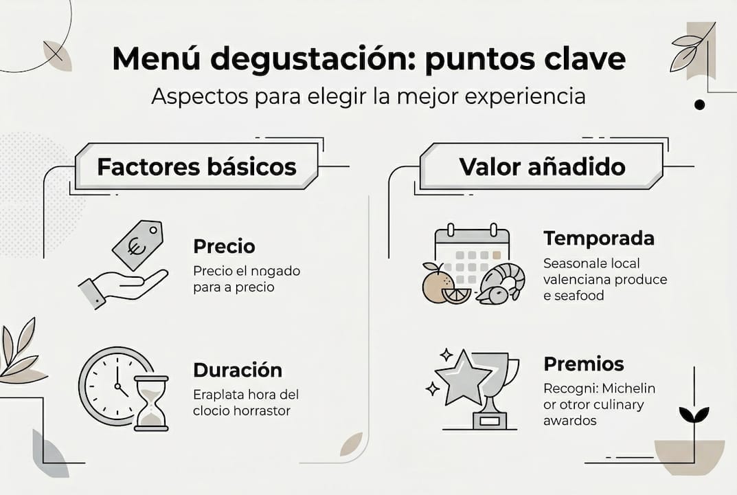 Infografía: claves para diseñar un menú degustación