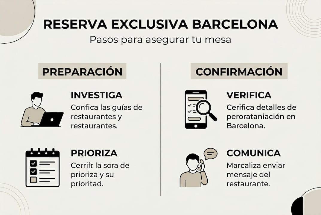 Infografía: cómo reservar en un restaurante exclusivo paso a paso