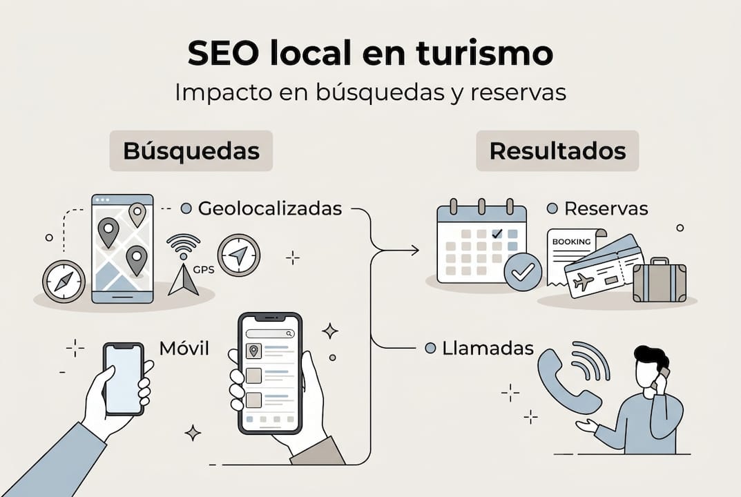 Claves del SEO local en el sector turístico: datos esenciales en una infografía