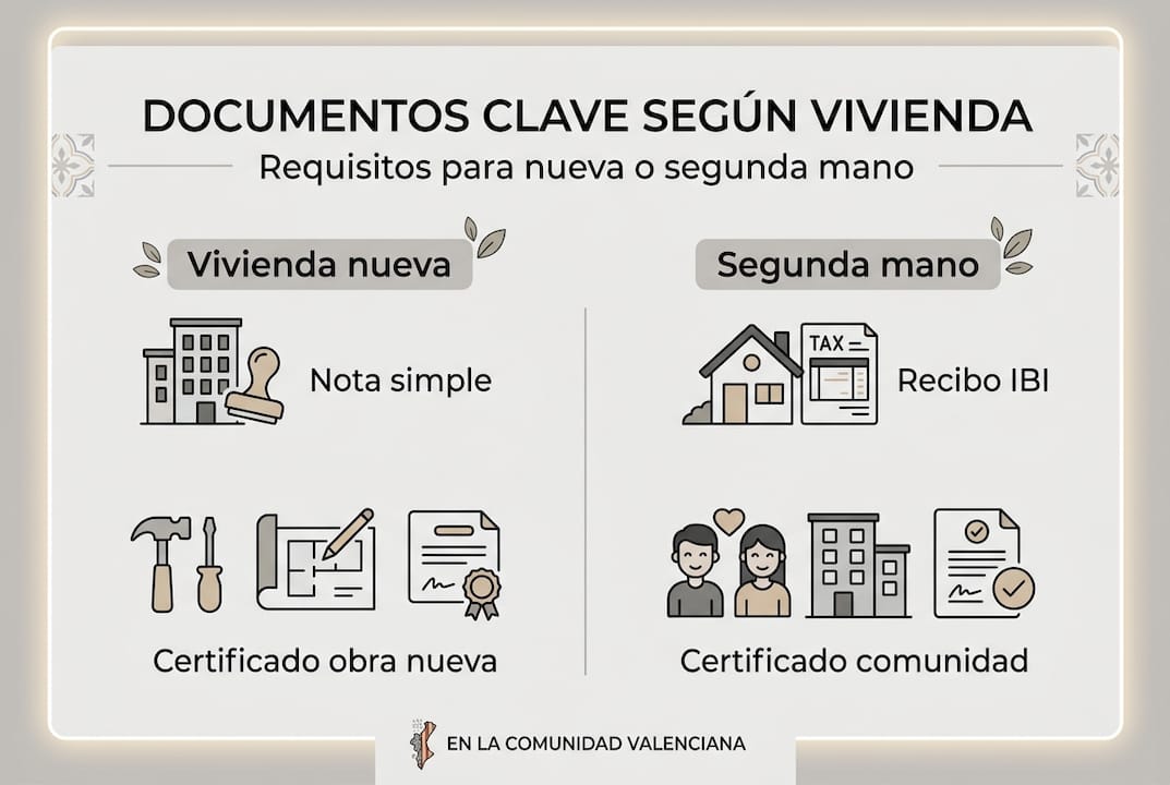 Guía visual: qué documentos necesitas para comprar una vivienda nueva o de segunda mano